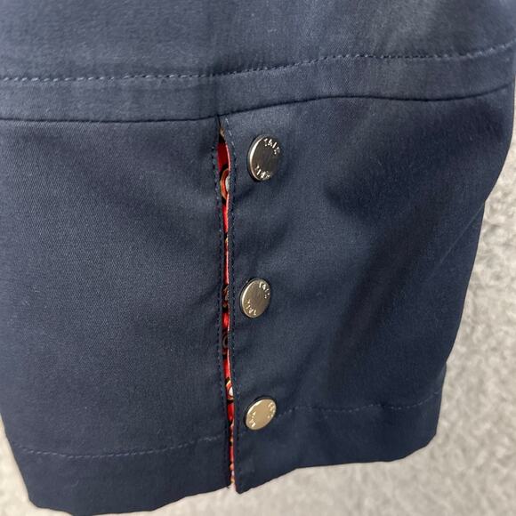 Tail Women's Golf Pants Navy Blue Crop Length Silver Snap Detail SZ 2 Athleisure - Picture 8 of 11